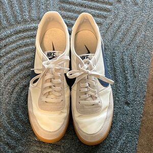 Nike White and Blue Sneakers